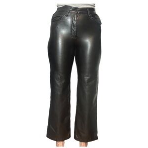 Abercrombie & Fitch Black Faux Leather Pants Size 4 Ultra High Rise